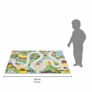 Cross Roads – Alfombra Campaña – Alfombra de juego antideslizante – Janod – Naturaleza e imaginación desde 2 años