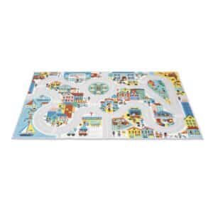 Cross Roads – Alfombra Ciudad – Alfombra de juego antideslizante – Janod – Imaginación y juego simbólico desde 2 años