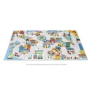 Cross Roads – Alfombra Ciudad – Alfombra de juego antideslizante – Janod – Imaginación y juego simbólico desde 2 años
