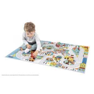 Cross Roads – Alfombra Ciudad – Alfombra de juego antideslizante – Janod – Imaginación y juego simbólico desde 2 años