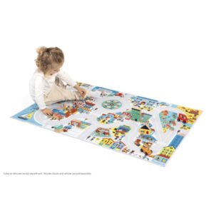 Cross Roads – Alfombra Ciudad – Alfombra de juego antideslizante – Janod – Imaginación y juego simbólico desde 2 años