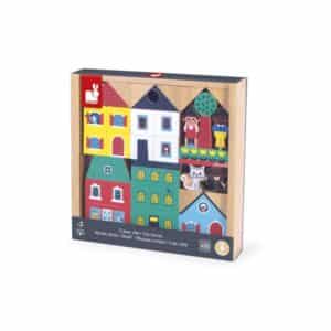 Cross Roads – Bloques Ciudad – Juego de construcción de madera – Janod – Creatividad y motricidad desde 2 años