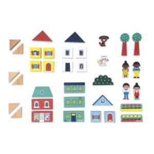 Cross Roads – Bloques Ciudad – Juego de construcción de madera – Janod – Creatividad y motricidad desde 2 años