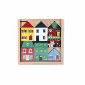 Cross Roads – Bloques Ciudad – Juego de construcción de madera – Janod – Creatividad y motricidad desde 2 años
