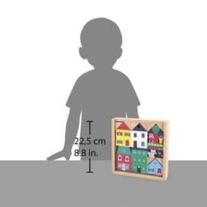 Cross Roads – Bloques Ciudad – Juego de construcción de madera – Janod – Creatividad y motricidad desde 2 años