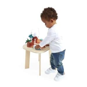 Dino – Mesa de Actividades Dino – Juego de madera – Janod – Desarrollo sensorial y motricidad desde 12 meses