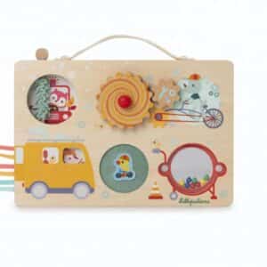 En camino – Maletita descubrimiento – Juguete sensorial y de actividades – Lilliputiens – Estimulación temprana desde 9 meses