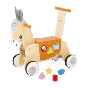 Granja Correpasillos de Burro – Correpasillos de madera – Janod – Desarrollo motor y equilibrio desde 1 año