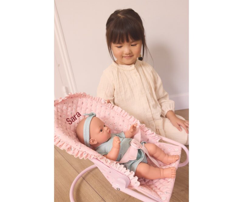Hamaca para Muñecas Flowers Personalizable – Accesorio infantil plegable – Monnëka – Diseño floral y personalizable desde 3 años