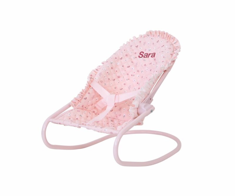 Hamaca para Muñecas Flowers Personalizable – Accesorio infantil plegable – Monnëka – Diseño floral y personalizable desde 3 años