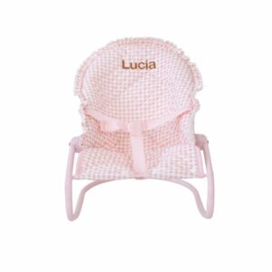 Hamaca para Muñecas Vichy Personalizable – Accesorio infantil plegable – Monnëka – Diseño clásico y personalizable desde 3 años