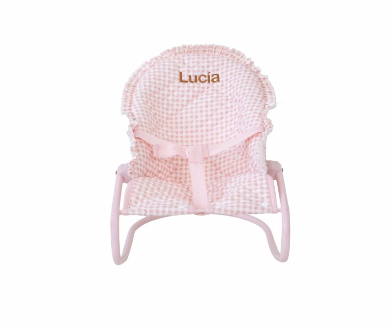 Hamaca para Muñecas Vichy Personalizable – Accesorio infantil plegable – Monnëka – Diseño clásico y personalizable desde 3 años