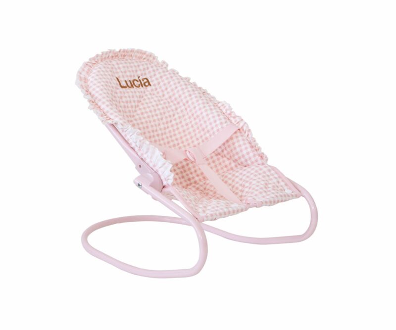 Hamaca para Muñecas Vichy Personalizable – Accesorio infantil plegable – Monnëka – Diseño clásico y personalizable desde 3 años
