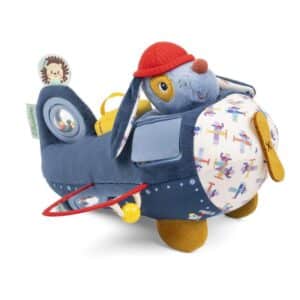 Jules avión de actividades – Juguete sensorial blando – Lilliputiens – Estimulación y juego desde 9 meses