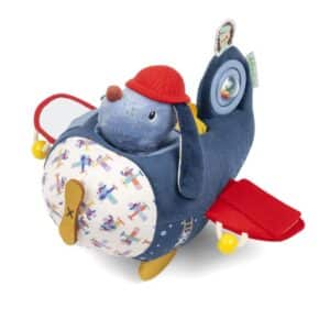 Jules avión de actividades – Juguete sensorial blando – Lilliputiens – Estimulación y juego desde 9 meses