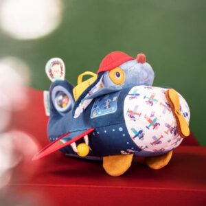 Jules avión de actividades – Juguete sensorial blando – Lilliputiens – Estimulación y juego desde 9 meses