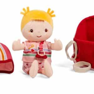 Léna muñeca y asiento de bicicleta – Muñeca blanda con accesorios – Lilliputiens – Juego simbólico desde 2 años
