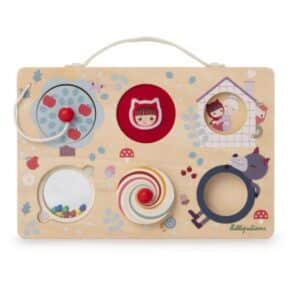 Los cuentos – Maletita descubrimiento – Juguete sensorial y de actividades – Lilliputiens – Estimulación temprana desde 9 meses