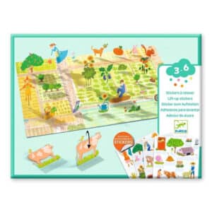 Pegatinas reposicionables Granja – Set creativo infantil – Djeco – Juego artístico desde 3 años