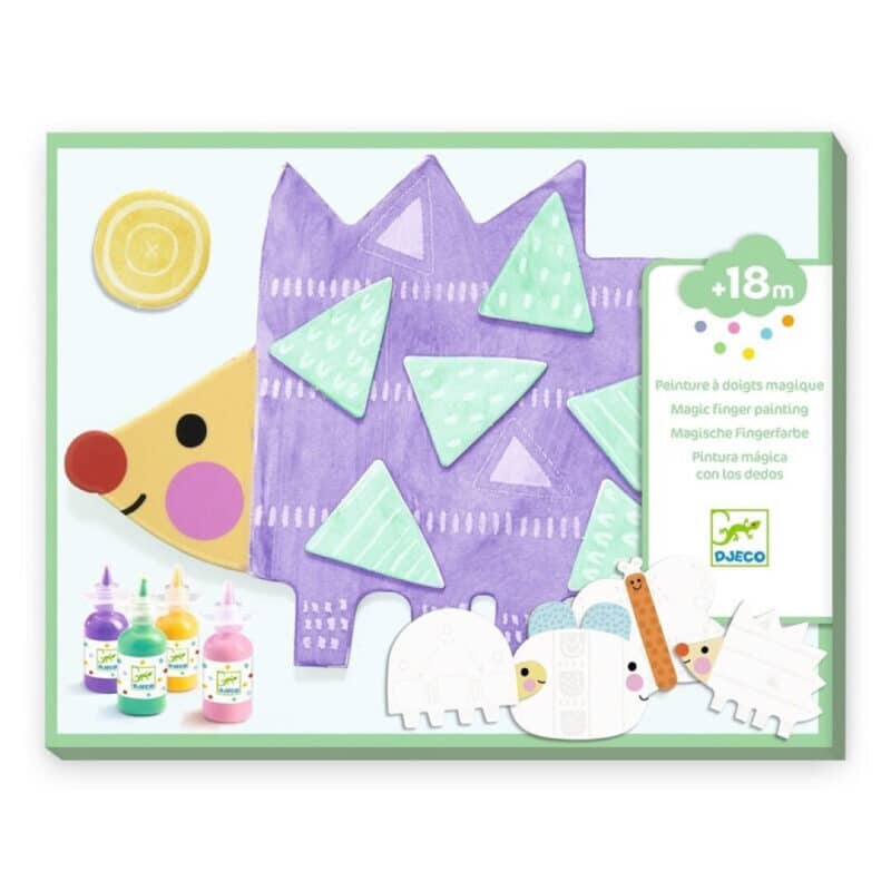 Pintura mágica con los dedos Formas – Set creativo infantil – Djeco – Arte y experimentación desde 18 meses