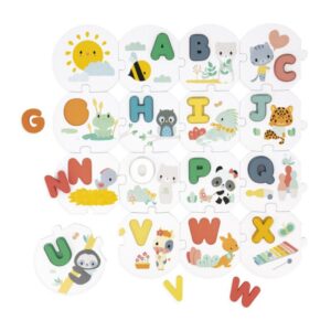 Pure – Puzzle Mi Primer Abecedario – Juego educativo de madera – Janod – Aprendizaje de letras y motricidad desde 2 años