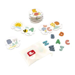 Pure – Puzzle Mi Primer Abecedario – Juego educativo de madera – Janod – Aprendizaje de letras y motricidad desde 2 años
