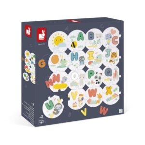 Pure – Puzzle Mi Primer Abecedario – Juego educativo de madera – Janod – Aprendizaje de letras y motricidad desde 2 años