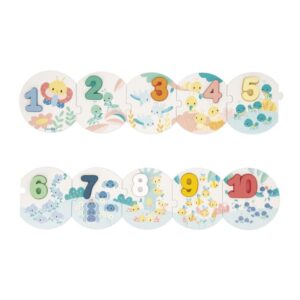 Pure – Puzzle Mis Primeros Números – Juego educativo de madera – Janod – Aprendizaje y motricidad desde 2 años