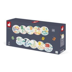 Pure – Puzzle Mis Primeros Números – Juego educativo de madera – Janod – Aprendizaje y motricidad desde 2 años
