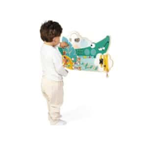 Tropik – Busy Board Cocodrilo – Panel sensorial de actividades – Janod – Motricidad y exploración desde 18 meses