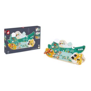Tropik – Busy Board Cocodrilo – Panel sensorial de actividades – Janod – Motricidad y exploración desde 18 meses