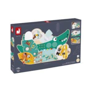 Tropik – Busy Board Cocodrilo – Panel sensorial de actividades – Janod – Motricidad y exploración desde 18 meses