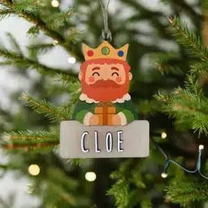 Adorno de Navidad Personalizado Rey Gaspar – Decoración navideña en madera – Vintiun – Personalizable con nombre