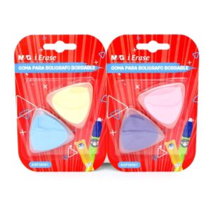 Blister 2 gomas para bolígrafos borrables