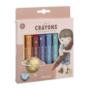 Crayones de Cera Jim – Set de 8 ceras triangulares – Little Dutch – Creatividad y aprendizaje desde 3 años