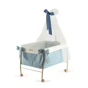 Cuna con dosel Noel – Cuna para muñecas 30-46 cm – Así – Juego simbólico con dosel y textiles reversibles