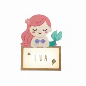 Lámpara de Sobremesa Sirena – Luz quitamiedos decorativa – Vintiun – Personalizable con nombre
