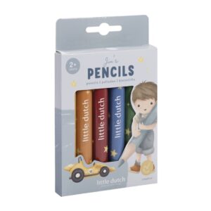 Lápices Gruesos de Colores Jim – Set de 6 lápices de madera – Little Dutch – Creatividad y aprendizaje desde 3 años