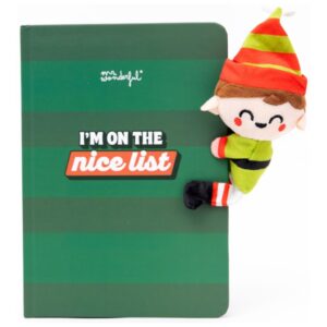 Libreta A5 con peluche elfo Im on the nice list