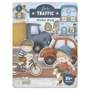 Libro de Pegatinas Vehículos – Set creativo con más de 100 pegatinas – Little Dutch – Imaginación y aprendizaje desde 3 años