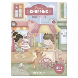 Libro de Pegatinas de Compras con Rosa – Set creativo con más de 100 pegatinas – Little Dutch – Imaginación y juego desde 3 años