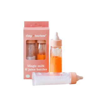 Set 2 Biberones Mágicos de Leche y Zumo Tiny Tummies – Tiny Harlow – Juego de imitación con efecto mágico desde 3 años