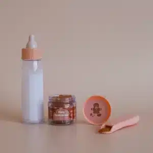Set Navidad Biberón Mágico, Potito y Cuchara Jengibre Tiny Tummies – Tiny Harlow – Juego de imitación con efecto mágico desde 18 meses