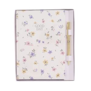 Set cuaderno con boligrafo basics flower