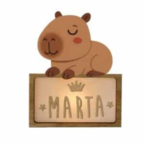 Lámpara de Sobremesa Capibara – Luz quitamiedos decorativa – Vintiun – Personalizable con nombre