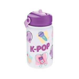 Botella Térmica con Pajita 330 ml Purple K-Pop – Botella isotérmica colección K-Pop – Lovely Story