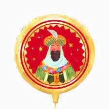 Globo foil redondo Baltasar Ø43 cm apto helio