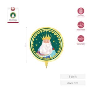 Globo foil redondo Melchor Ø43 cm apto helio