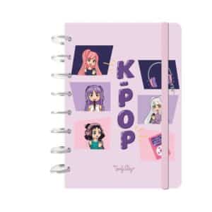 Smart Book A5 con Sistema de Discos – 100 Hojas Cuadrícula 100 g – Pink K-Pop – Lovely Story