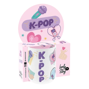 Taza cerámica 330 ml K-Pop Universe – Taza decorativa para desayuno y merienda – Lovely Story – Estilo K-Pop